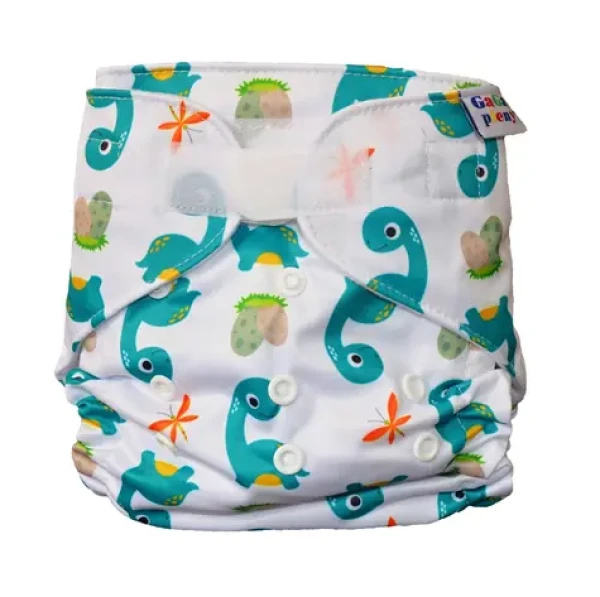 GaGa's Látková plena AIO Zelený dinosaurus na suchý zip (8594197441576)