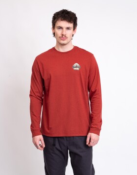 Tričko Patagonia M's L/S Great Waves Responsibili-Tee Rusty Red