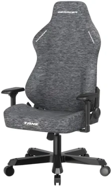 DXRacer TANK Herní židle šedá látková / výška postavy: 165–200 cm / nosnost: 180 kg / 4D-Područky