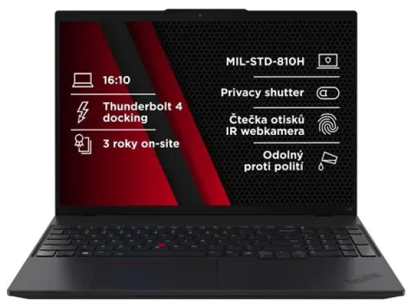 Lenovo ThinkPad L16 G2 černá / 16" WUXGA / AMD Ryzen 7 PRO 250 3.3GHz / 32GB / 1TB SSD / Radeon 780M / W11P (21SC000GCK)