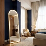 REA - Zrcadlo LED Orbit 50x160cm Brush Gold HOM-07053