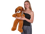Plyšový pes Plush Friends 80 cm - tmavě hnědý