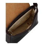 Trendy dámská kožená crossbody kabelka Georga, tmavě hnědá