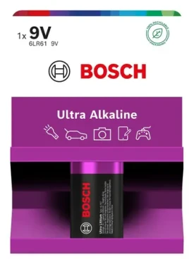 Bosch 6LR61UA1B/00 Ultra Alkaline 9V / Baterie / Alkalická / 6LR61 / 1 ks (8594162800124)