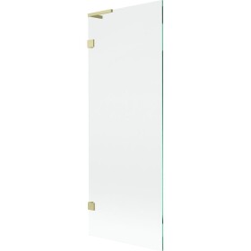 MEXEN/S - Lunar L vanová zástěna FIX 70 x 150, transparent, zlatá kartáčovaná 897L-070-000-55-00