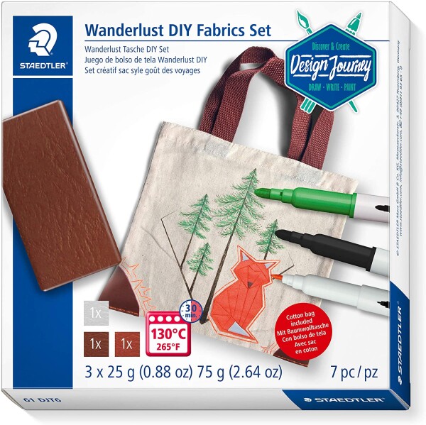Staedtler Staedtler, 61 DJT6, Design Journey Wanderlust, kreativní sada, textilní taška, 7 ks