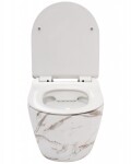 REA - Závěsná WC mísa včetně sedátka RIMLESS Carlos Slim Lava matná REA-C8004