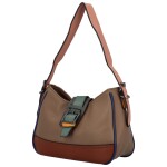 Módní dámská koženková crossbody Liana, khaki