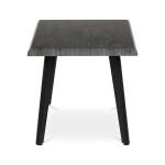 Stůl konferenční, 120x60x55 cm, MDF deska, dekor šedý dub, kov, černý lak