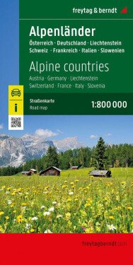 Alpské země 1:800 000 cestovní mapa