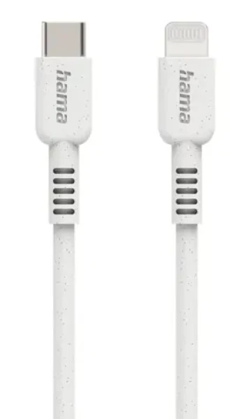 Hama 187284 Eco MFi kabel USB-C 2.0 (M) - Lightning (M) 1.0m bílá (187284)