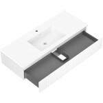 MEXEN/S - Rivel koupelnová skříňka 120 cm s umyvadlem Otis, 1 šuplík, reliéf , bílá mat 91A20-12023-1-BF01-W18M01