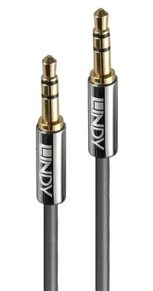 Lindy Cromo Line antracitová / Audio kabel / 3,5 mm jack - 3,5 mm jack / 2 m (35322)