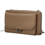 Trendy dámská koženková crossbody/peněženka Lukrecius, camel