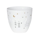 Räder Porcelánový svícen Poetry Houses, bílá barva, porcelán