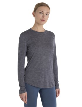 Dámské merino triko dlouhý rukáv ICEBREAKER Wmns 125 Cool-Lite Sphere III LS Tee, Midnight Navy Heather velikost: M