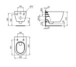 IDEAL STANDARD - i.Life O Závěsné WC HydroTwist, RimLS+, bílá T568001