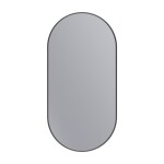Erga Oval, oválné zrcadlo 45x90cm, černý rám, ERG-V01-OVAL-4590-BK
