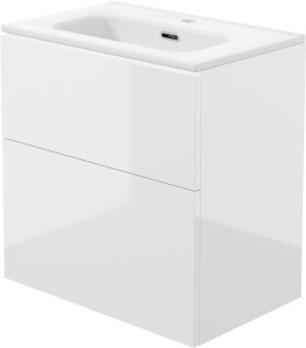 DEANTE - Prizma bílá koupelnová skříňka, s umyvadlem - 60 cm; ST6U6U6U6M