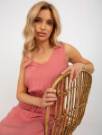 Šaty D73761R30391A tmavě růžové