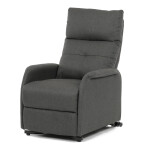 Polohovací křeslo, elektrické kabelové ovládání, šedá, látka, TV-5482 GREY2