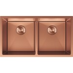 MEXEN - Binox ocelový dřez 2-bowl 800 x 450 mm, měď 6421802000-65