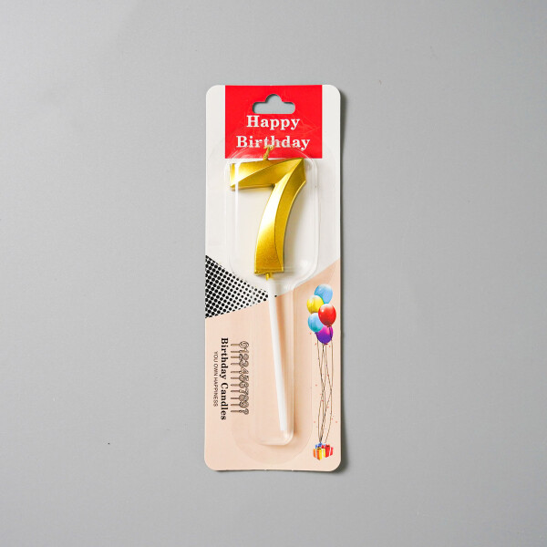 Dortová svíčka zlatá č.7