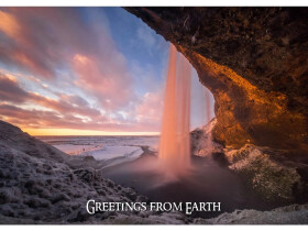 Pohlednice 3D Vodopád