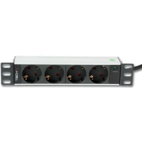 Techly 100464 / Zásuvkový panel do racku / 1U / 4x Schuko / 250V/16A / 1,8 m (100464)