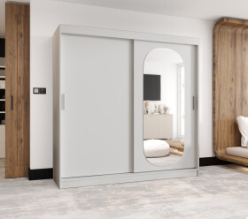 Šatní skříň Abi Royal Rozměry: 200 cm, Barva korpusu + barva dveří: Bílá + Bílá