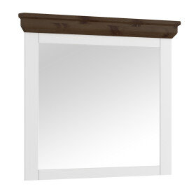 Massivo.cz Zrcadlo Marone Elite 80x95 cm, dekor bílá-hnědá, masiv, borovice