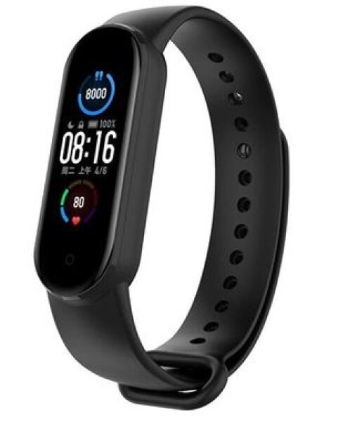 Tactical 661 Silikonový Řemínek pro Xiaomi Mi Band 5 černá (8596311114373)