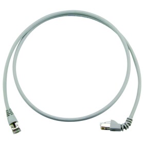 Telegärtner 100008502 RJ45 síťové kabely, propojovací kabely CAT 6A S/FTP 3.0 m šedá samozhášecí, S průchodkou chránící proti zlomení 1 ks