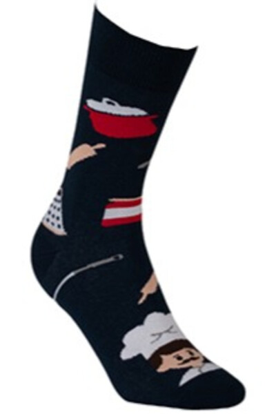 Vzorované pánské ponožky PERFECT MAN-CASUAL Námořnictvo 39/41
