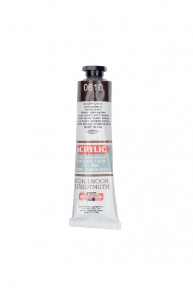 Akrylová barva Koh-i-Noor 40 ml - hnědá tmavá 0610