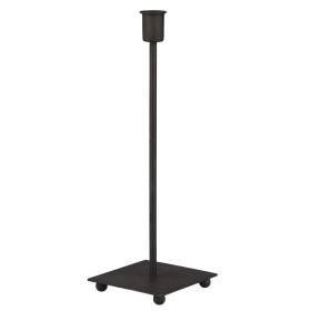 IB LAURSEN Kovový svícen Metal Square 30 cm, černá barva, kov