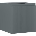 MEXEN/S - Rivel koupelnová skříňka pod umyvadlo 45, 1 dvířka, reliéf, grafit mat 91A21-04547-1-BF66