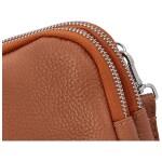 Luxusní dámské kožené MINI crossbody Lucho, koňaková