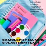 Sada jmenovek PERSONAL pro 4 kontakty MA - pro jméno, adresu, telefon, email, Instagram, Facebook, tiktok, snapchat, messenger, web, polohu, a kombinace