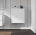 DURAVIT - L-Cube Skříňka 80x70x24 cm, 2 dvířka, lesklá bílá LC116702222