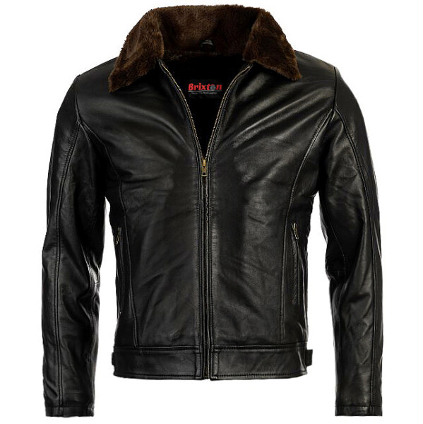 Pánská Kožená Zimní Bunda Furry Cavani Brixton Černá Velikost: XS