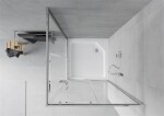MEXEN/S - Rio čtvercový sprchový kout 90 x 90, transparent, chrom + vanička Rio 860-090-090-01-00-4510