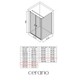 CERANO - Sprchový kout Antelo L - L/P - 6 mm - chrom, transparentní sklo - 130x80 - otočný CER-666739
