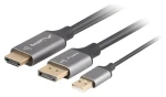 Lanberg / Kabel HDMI na DisplayPort / M/M / 4K 60Hz / 1,8 m / černý (CA-HDDP-20CU-0018-BK)