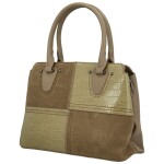 Módní dámská koženková kabelka do ruky Rosen, khaki