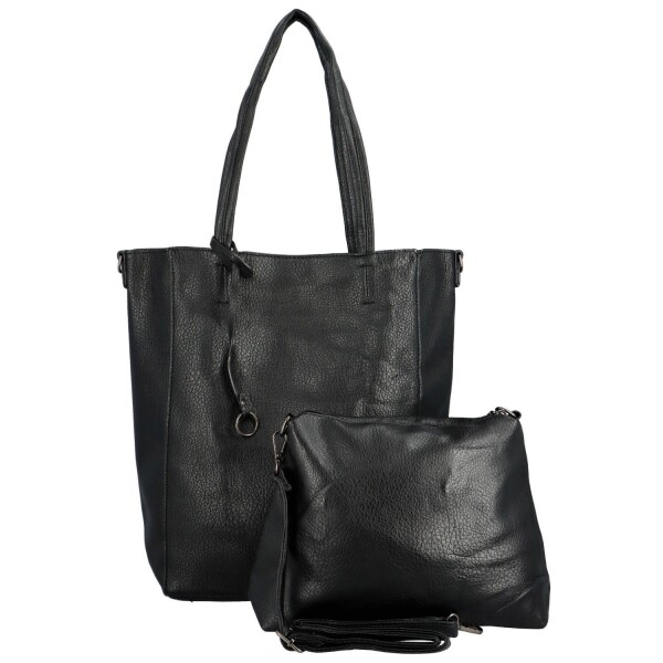 Stylová sada: Kabelka přes rameno a crossbody Leonita, černá