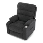 Polohovací křeslo, elektrické kabelové ovládání, šedá, látka, TV-S8348 GREY2