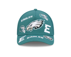 New Era Pánská kšiltovka Philadelphia Eagles NFL 9FORTY M-Crown A-Frame Trucker All Over