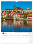 Nástěnný kalendář 2026 NOTIQUE - Praha, 30 x 34 cm