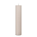 Ester & erik Adventní svíčka Kalenderlys Ø 5 cm – 22 Linen Grey, béžová barva, krémová barva, vosk